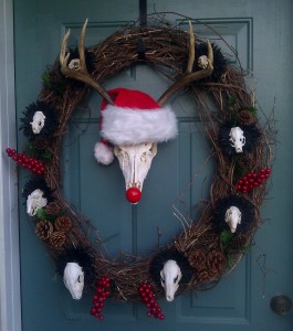 Skull christmas wreath